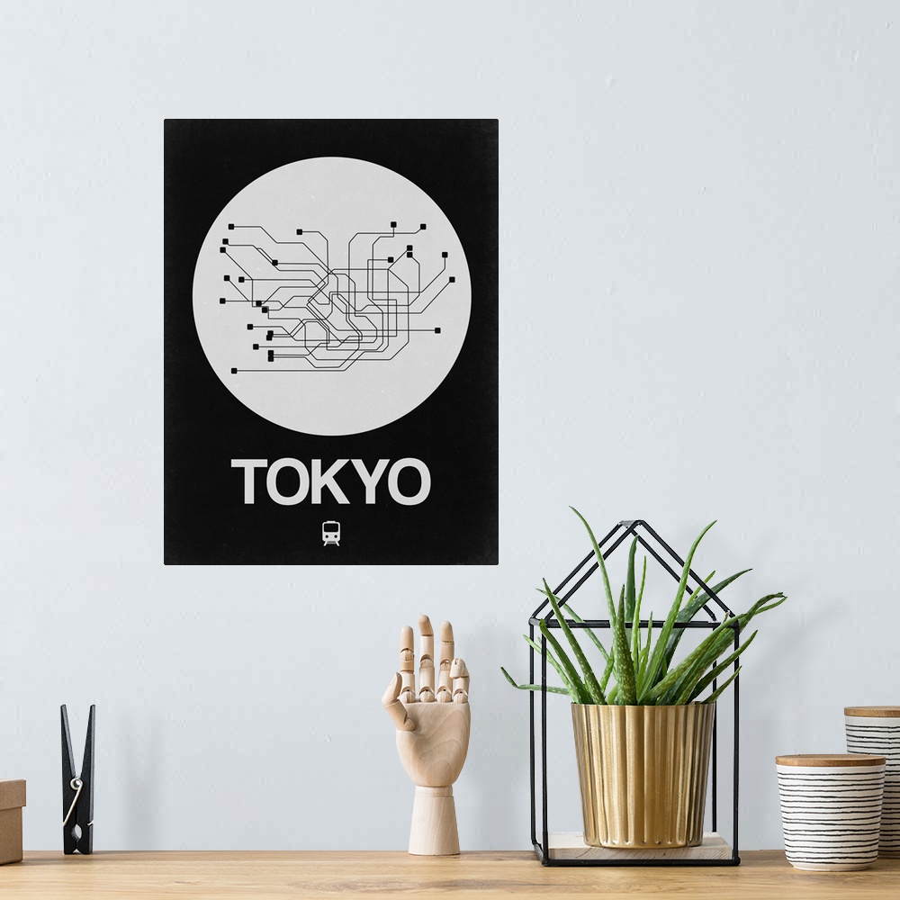 A bohemian room featuring Tokyo White Subway Map