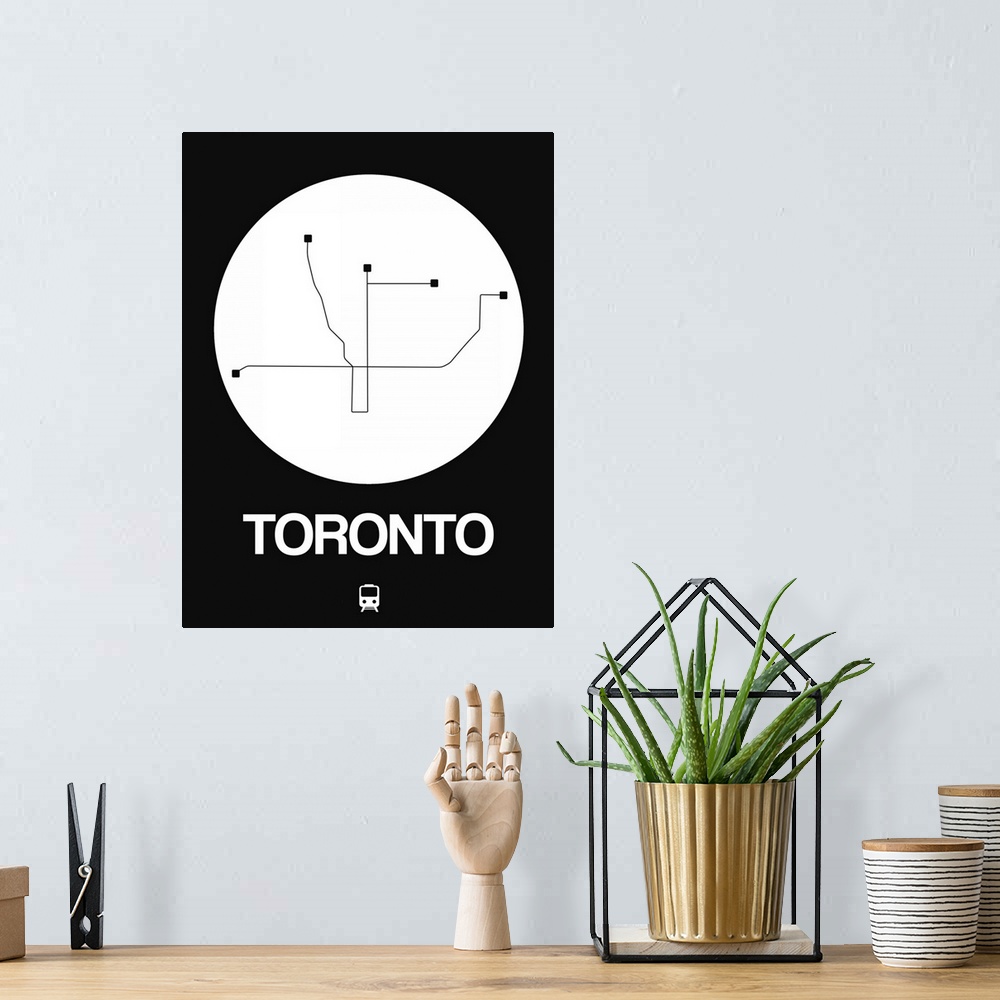 A bohemian room featuring Toronto White Subway Map