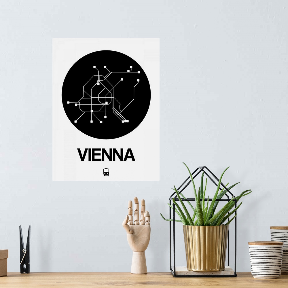 A bohemian room featuring Vienna Black Subway Map