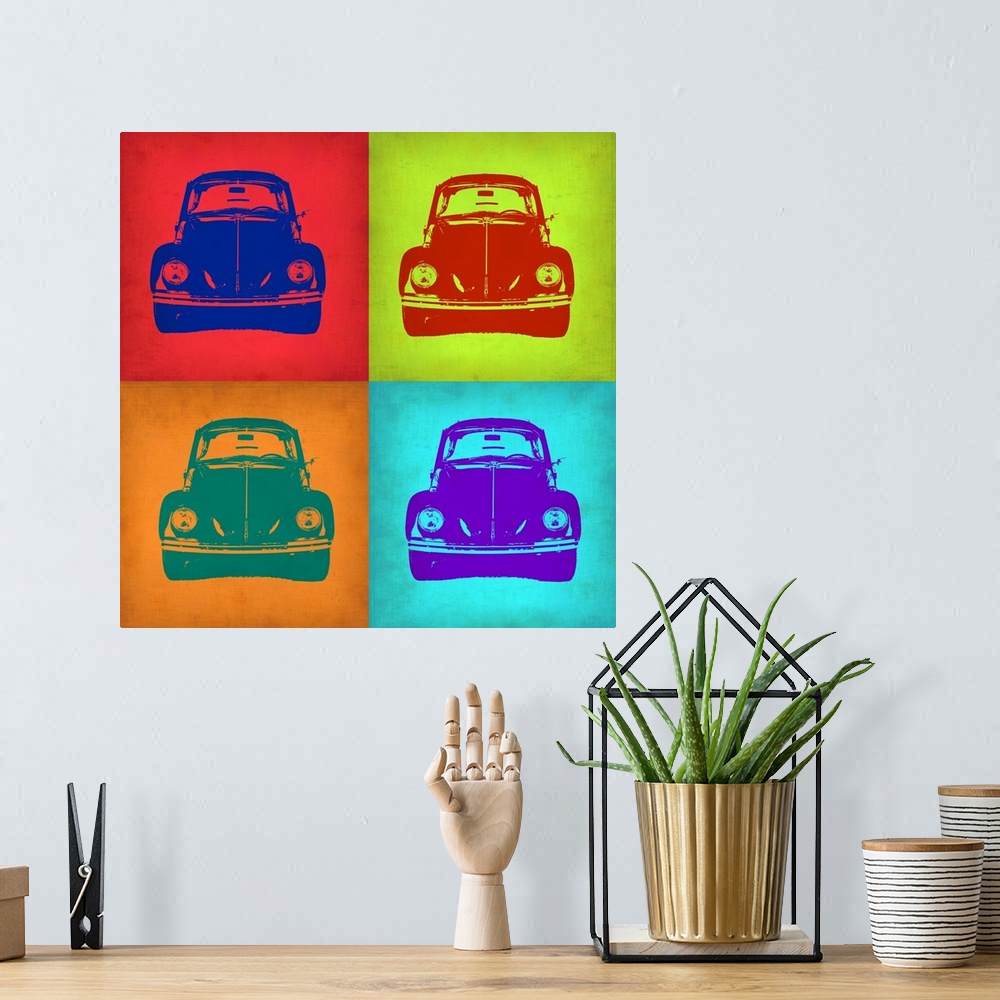 A bohemian room featuring VW Beetle Front Pop Art I