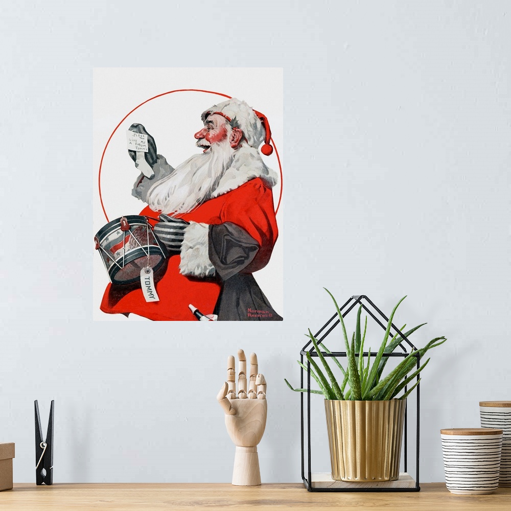 A bohemian room featuring Back in the 1800's, the image of Santa Claus was not portrayed as the round, jolly, bearded man t...