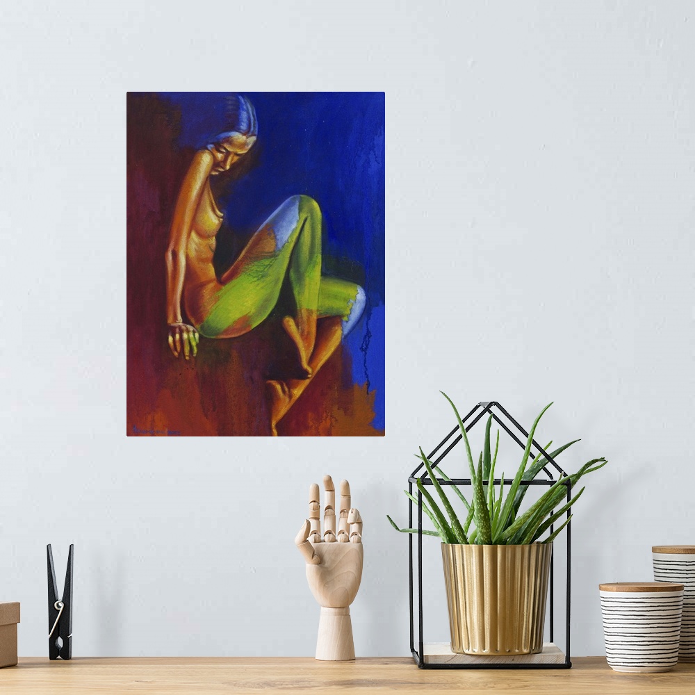 A bohemian room featuring By Aricadia, this beautiful nude depicts Eve, the first woman created by God in the Bible story f...
