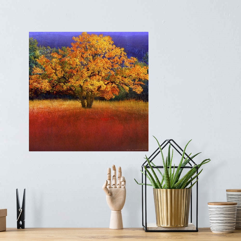 A bohemian room featuring Autumn Apricot Tree