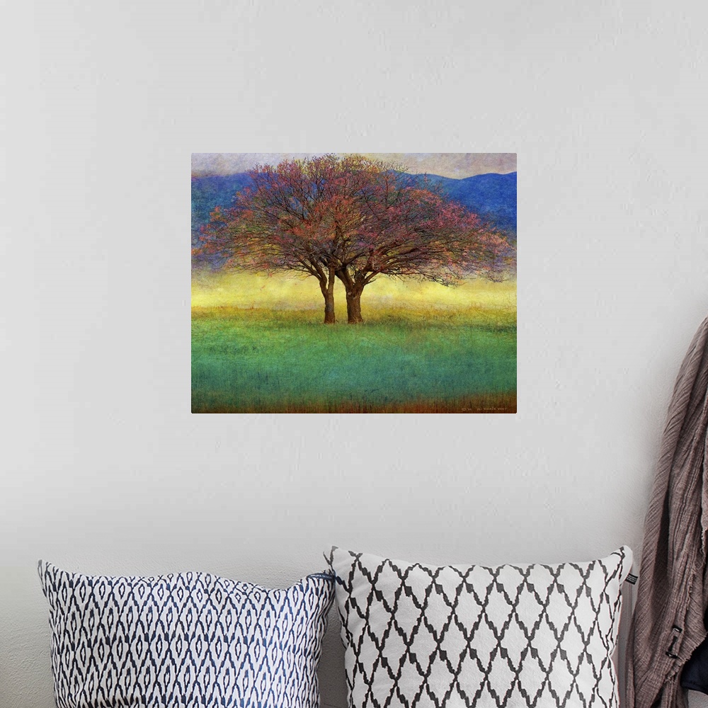 A bohemian room featuring Autumn Apricot Tree II