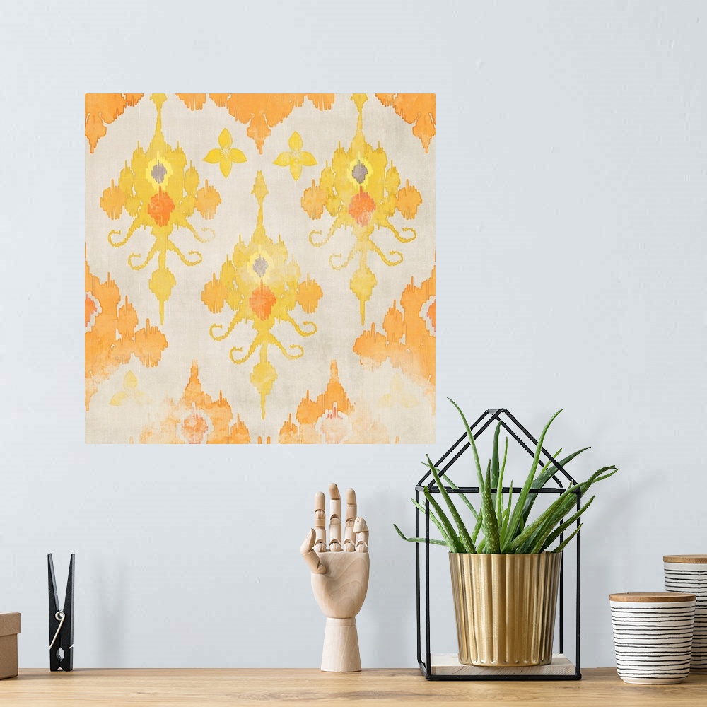 A bohemian room featuring Daffodil Ikat