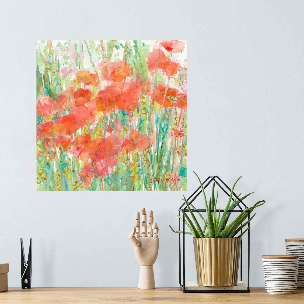 A bohemian room featuring Dewey Poppies
