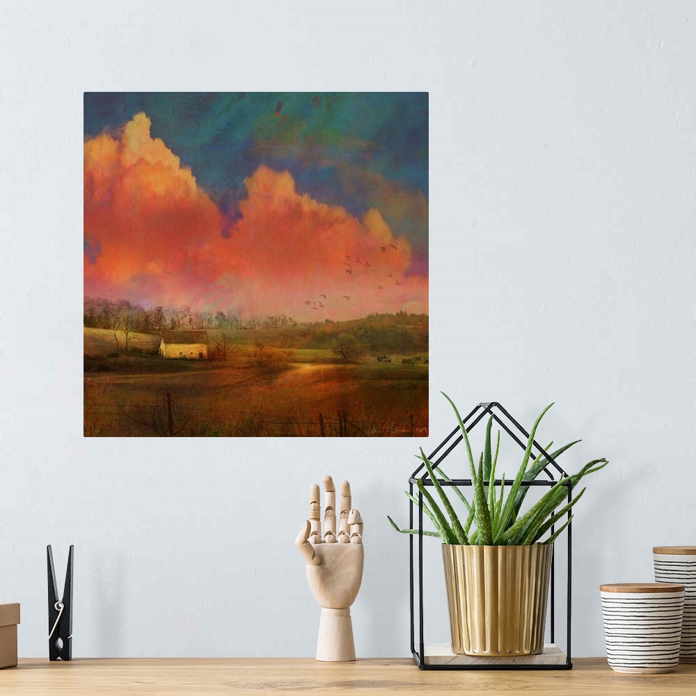 A bohemian room featuring Pastoral Sunset
