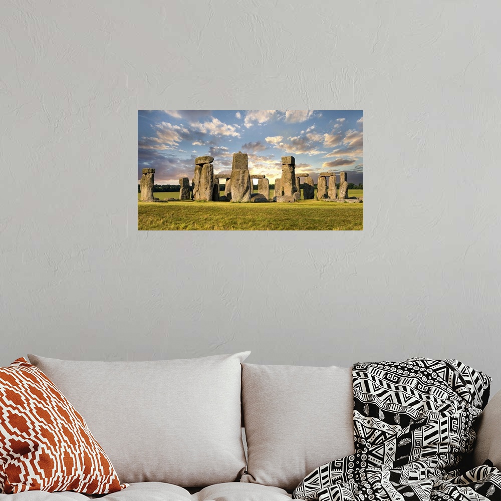 A bohemian room featuring Stonehenge Day