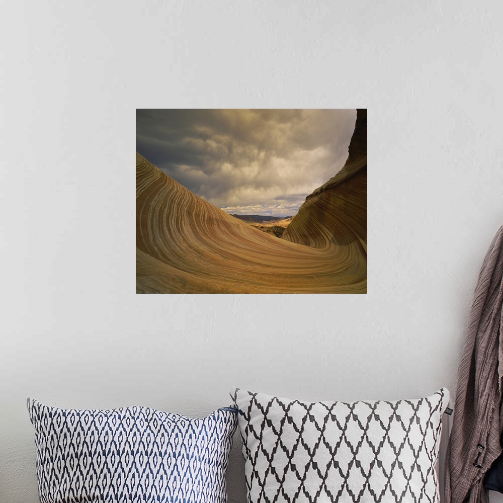 A bohemian room featuring Clouds over a cliff, Coyote Buttes, Paria Canyon, Vermillion Cliffs Wilderness, Arizona