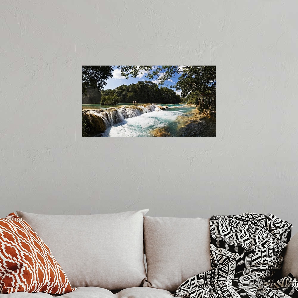 A bohemian room featuring Waterfall, Agua Azul Cascades, Tulija river, Chiapas, Mexico