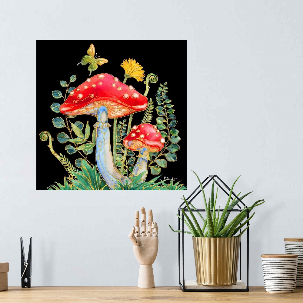 A bohemian room featuring Far Out Mushrooms I