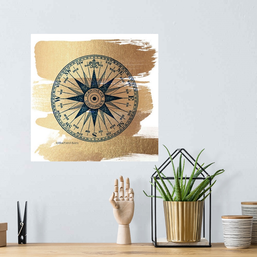 A bohemian room featuring Brushed Gold Compass Rose