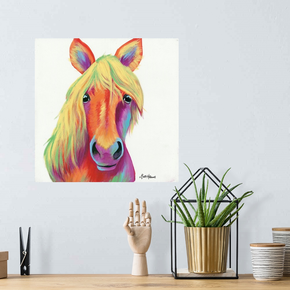 A bohemian room featuring Cheery Horse