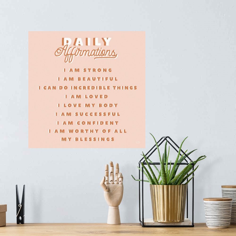 A bohemian room featuring Daily Affirmations