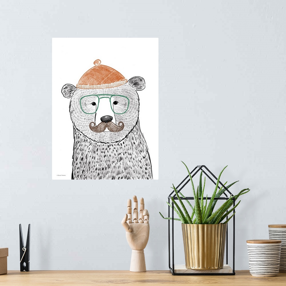 A bohemian room featuring Hipster Bear
