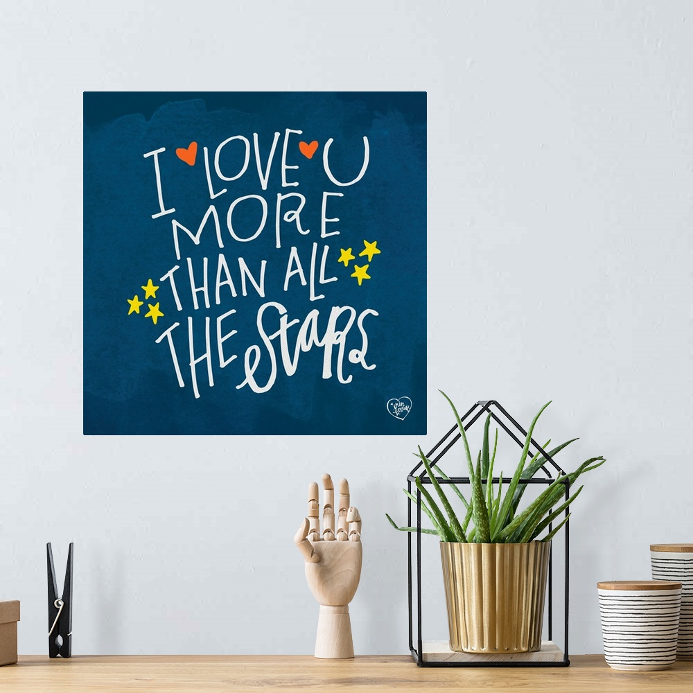 A bohemian room featuring I Love You More Than the Stars