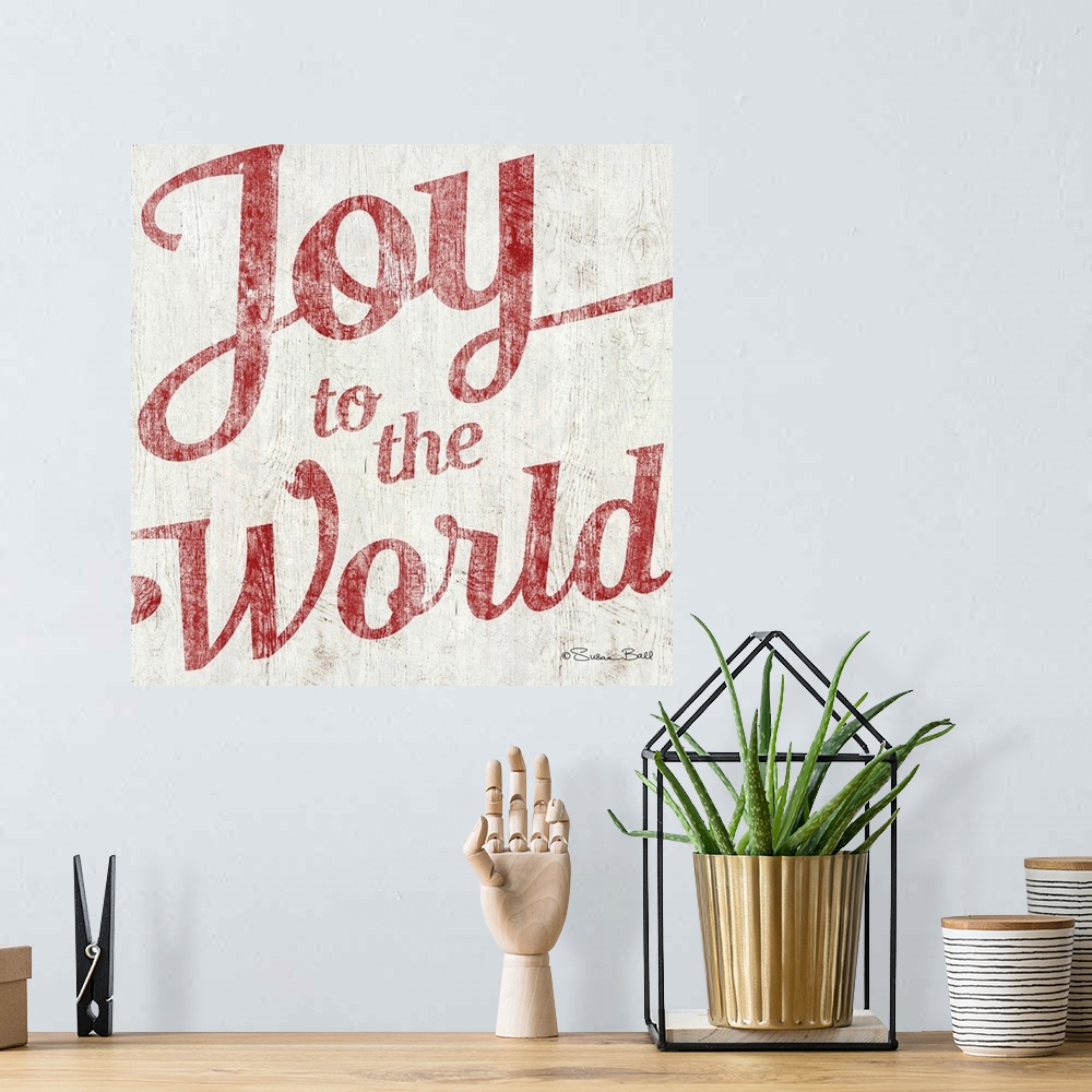 A bohemian room featuring Joy to the World