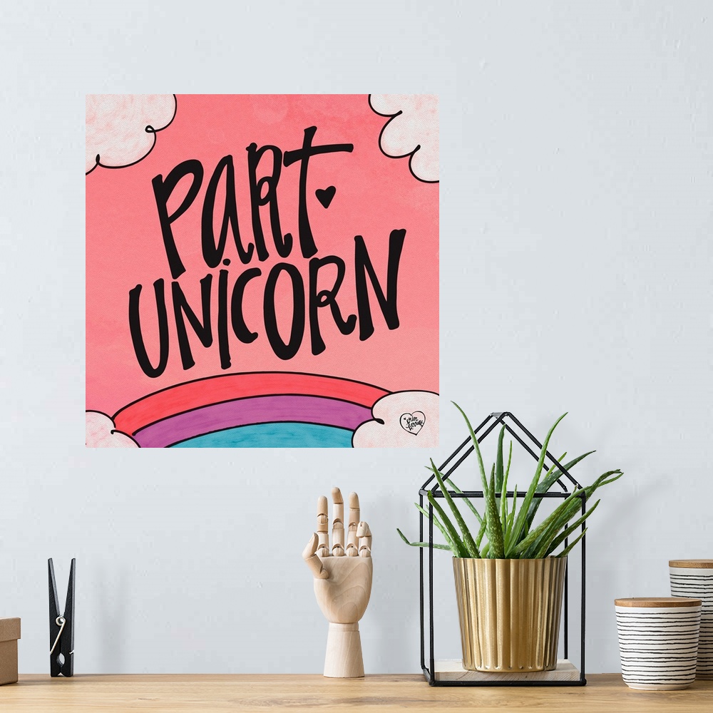 A bohemian room featuring Part Unicorn