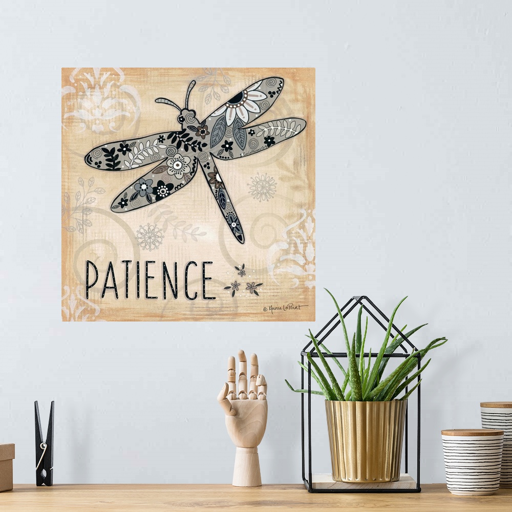 A bohemian room featuring Patience
