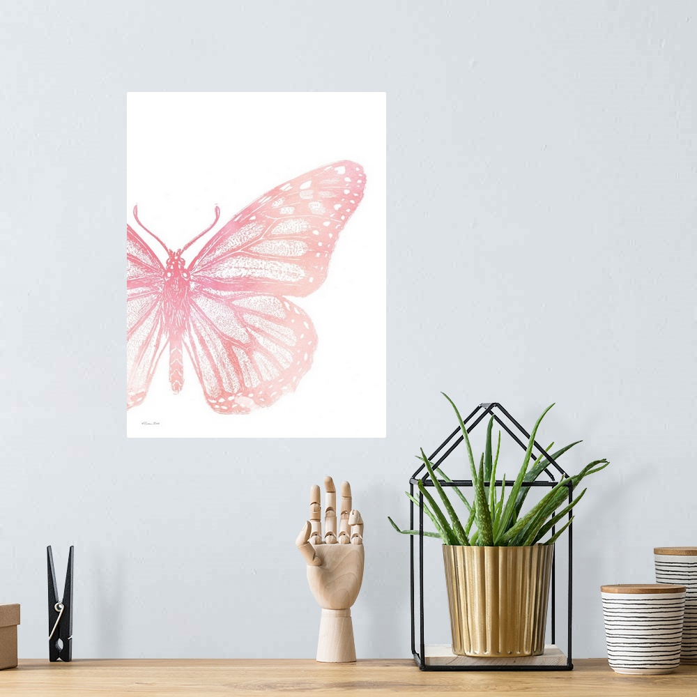 A bohemian room featuring Pink Butterfly IV