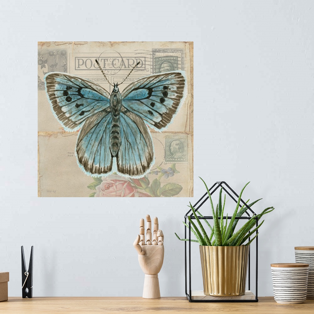 A bohemian room featuring Postcard Butterfly I