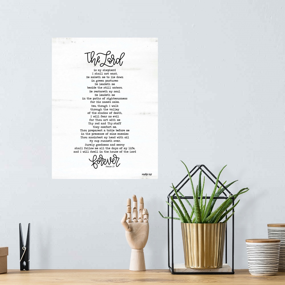 A bohemian room featuring Psalm 23