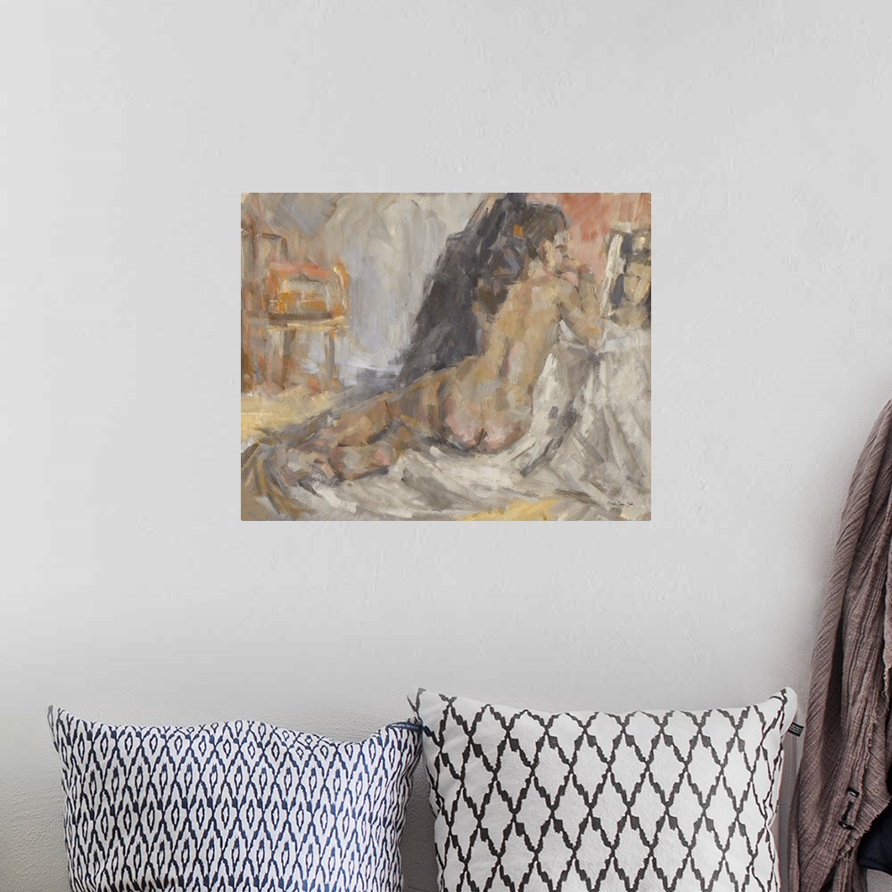 A bohemian room featuring Reclining Figure
