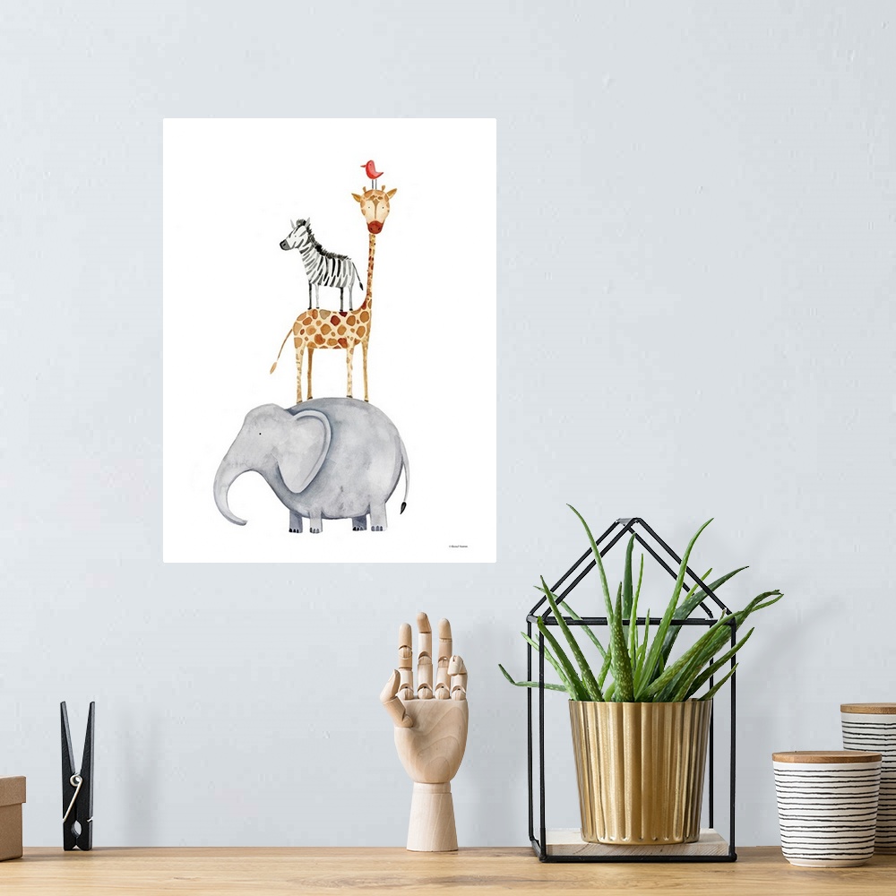 A bohemian room featuring Stacked Safari Animals