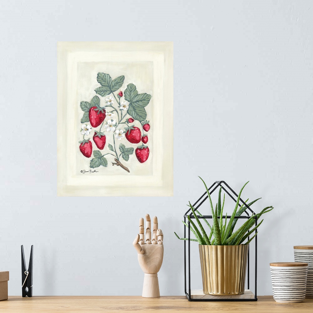 A bohemian room featuring Sweet Summer Strawberries I