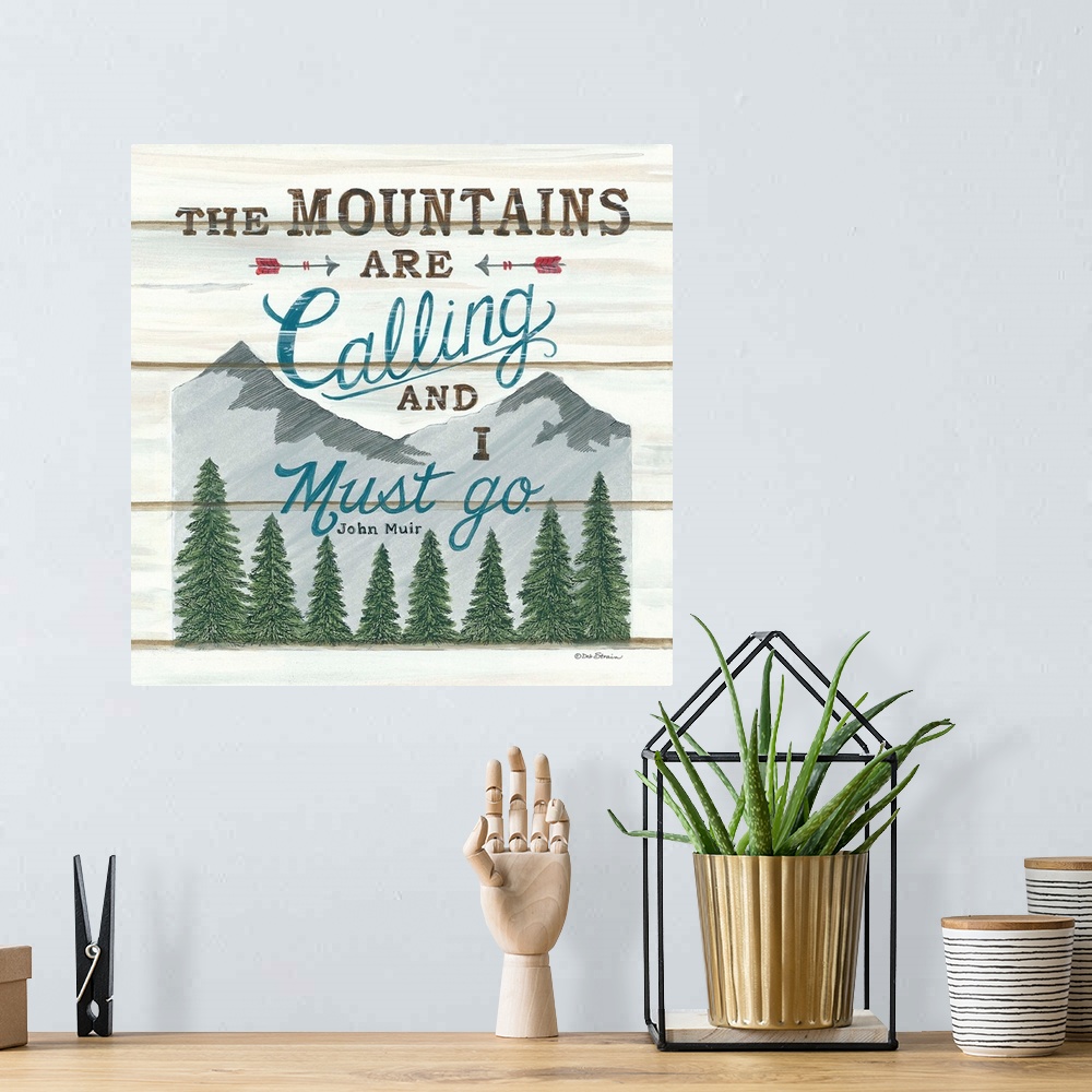 A bohemian room featuring The Mountains are Calling