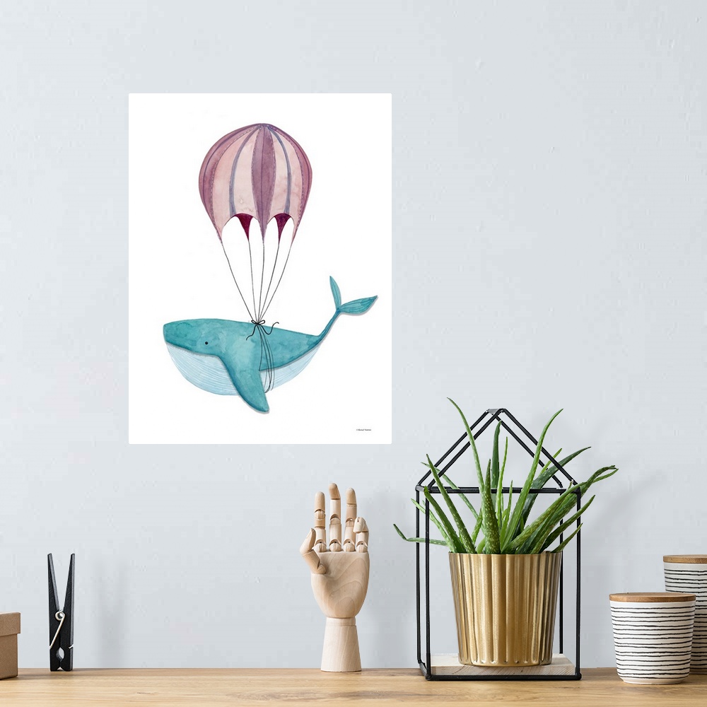 A bohemian room featuring Whimsical Wale And A Balloon