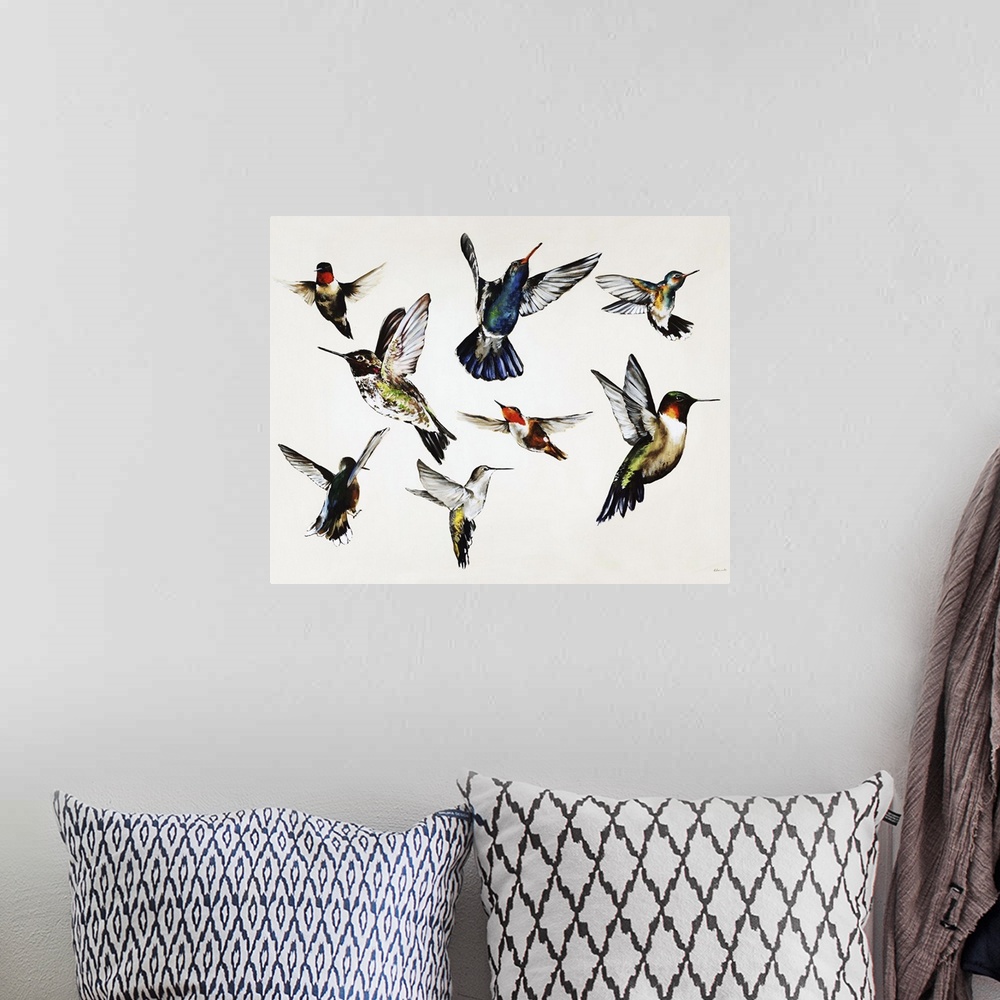 A bohemian room featuring Bevy of Birds