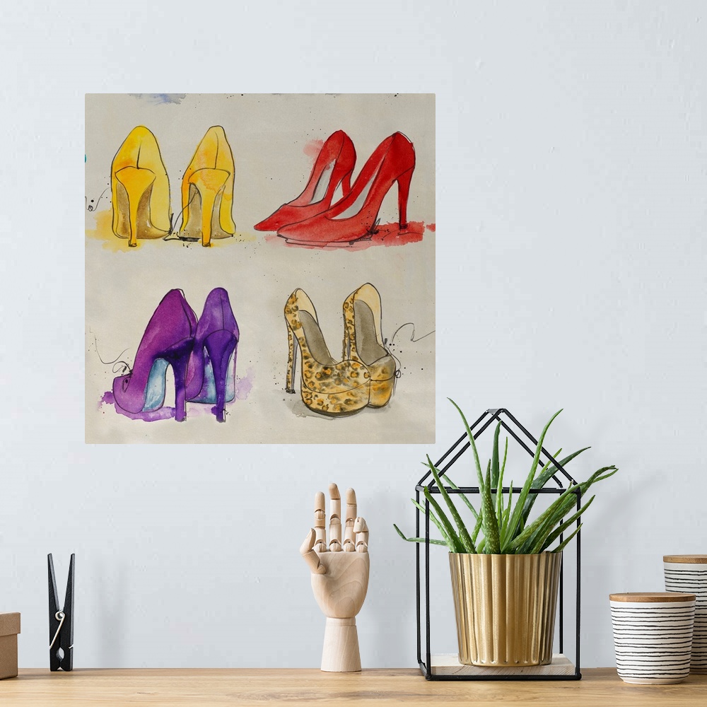 A bohemian room featuring Closet of Shoes IV