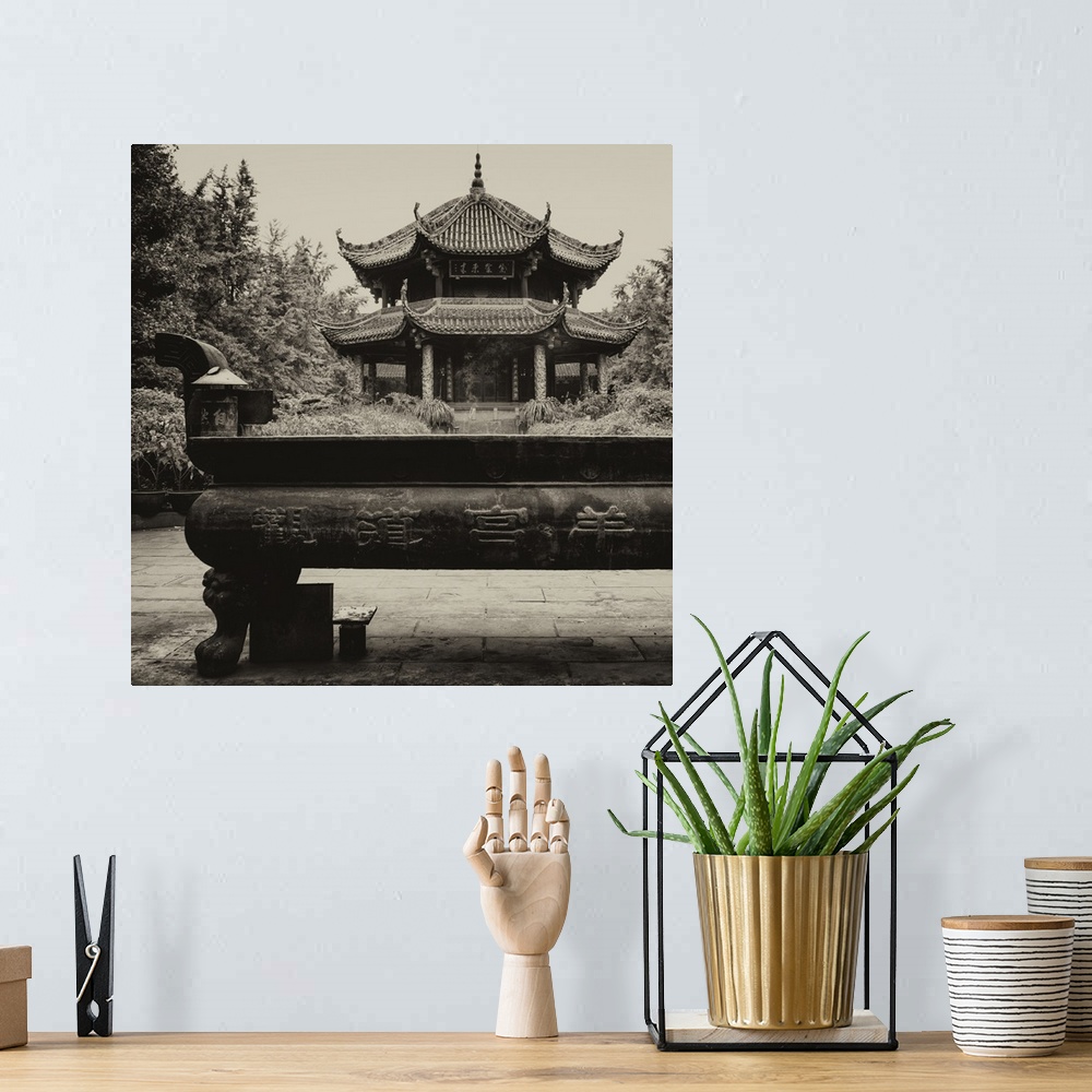 A bohemian room featuring Chinese Temple, China 10MKm2 Collection.