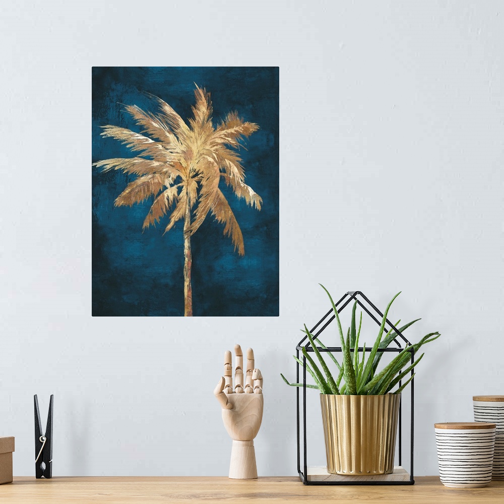A bohemian room featuring Golden Night Palm