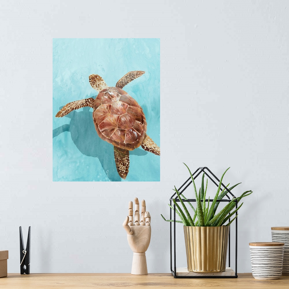 A bohemian room featuring Ocean Deep Turtle II