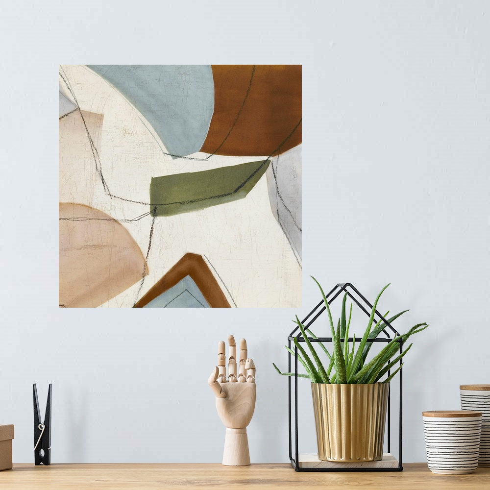 A bohemian room featuring Shape Abstract I