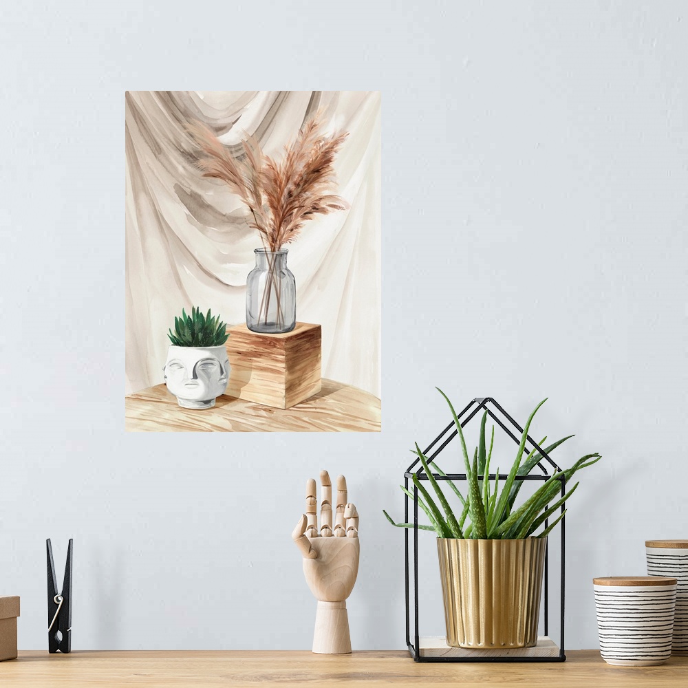 A bohemian room featuring Shimmering Vase II