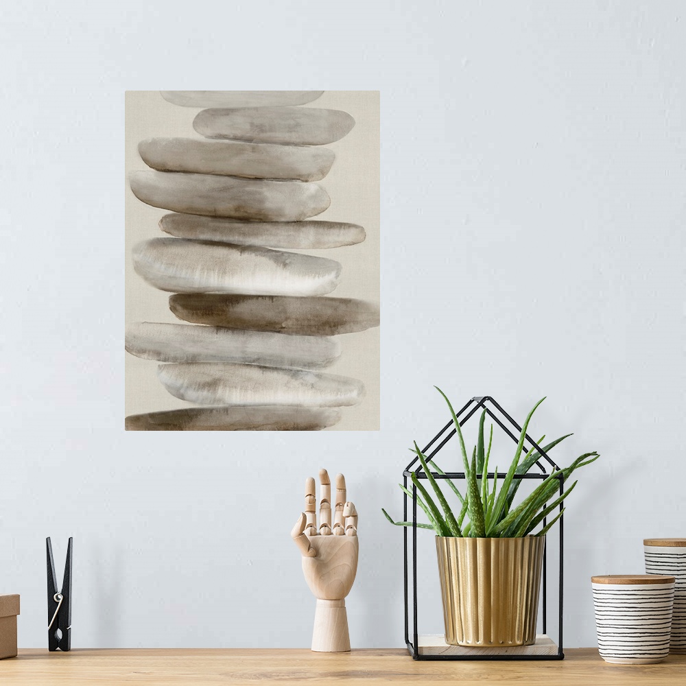 A bohemian room featuring Stacked Rocks II