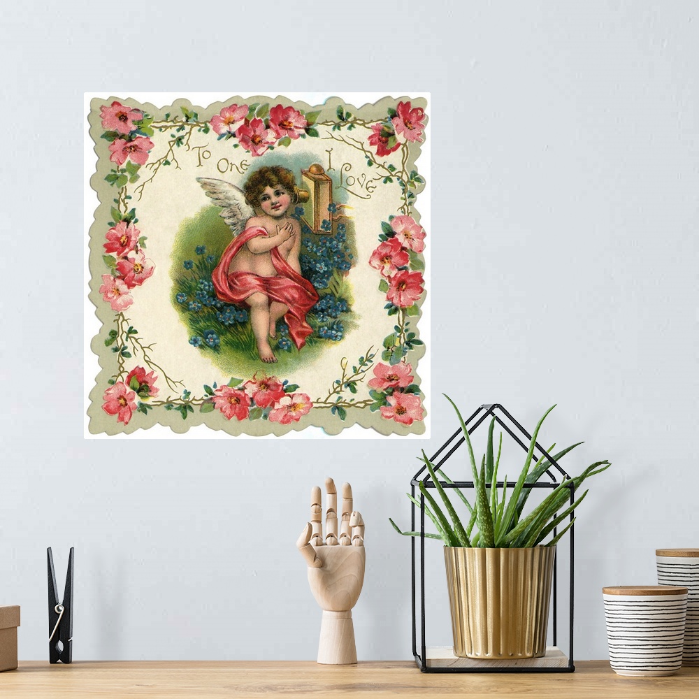 A bohemian room featuring Cherub and Flowers