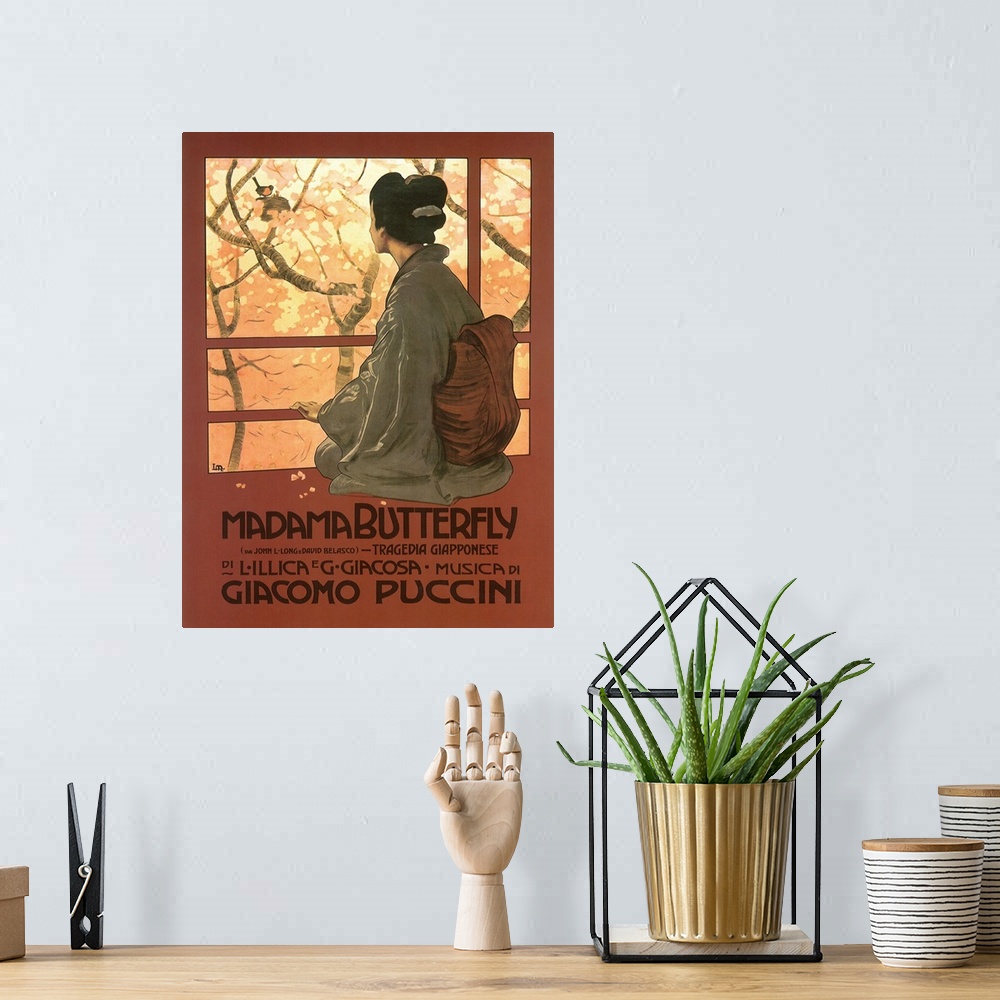 A bohemian room featuring Madame Butterfly Poster