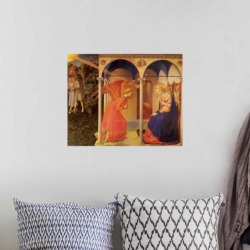 A bohemian room featuring Annunciation, The