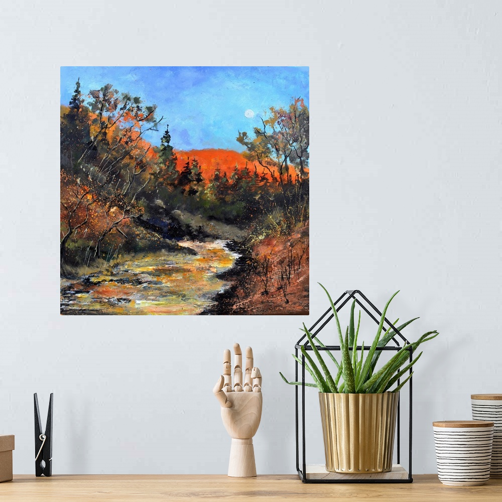 A bohemian room featuring River Lesse In Autumn