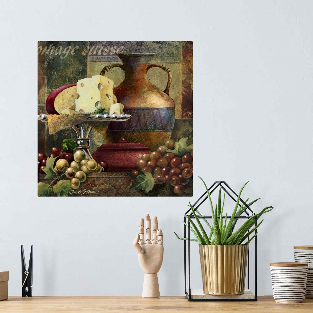A bohemian room featuring Cheese and Grapes II
