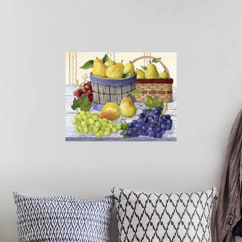 A bohemian room featuring Grapes and Pears