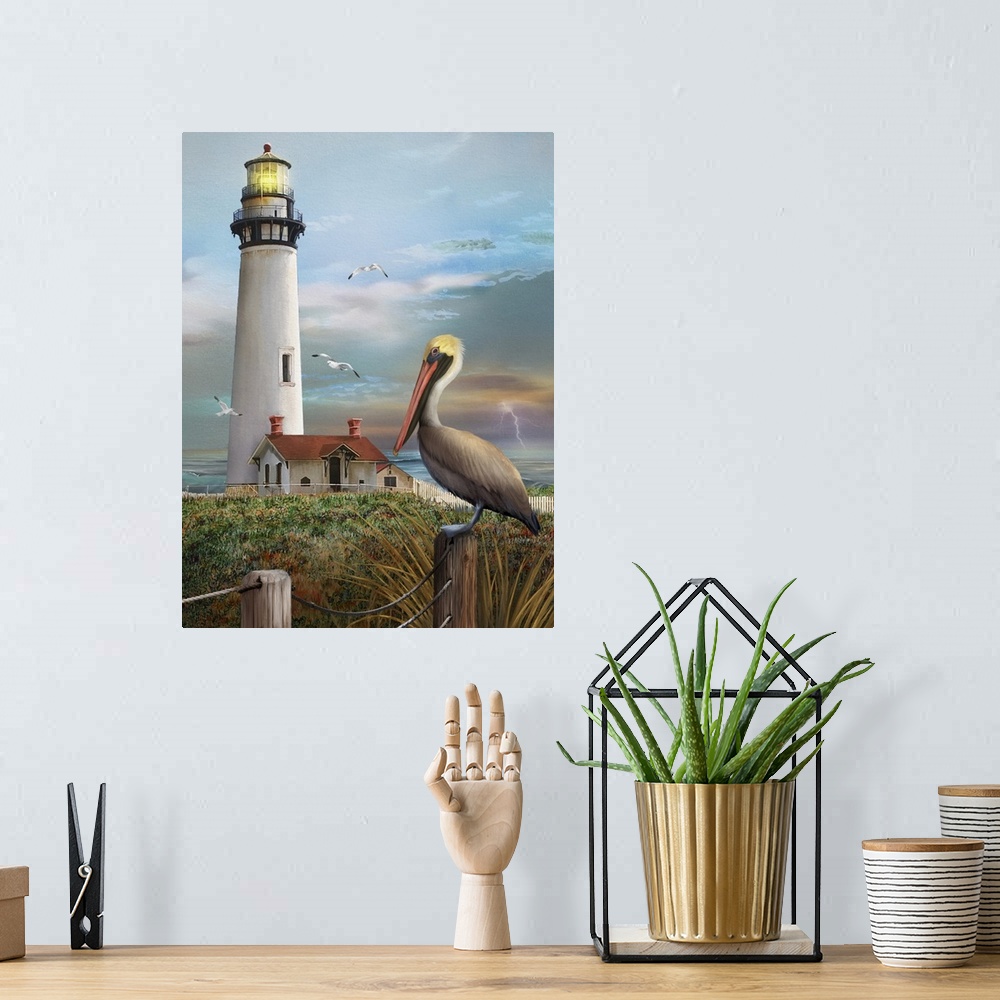A bohemian room featuring Pigeon Point Lighthouse