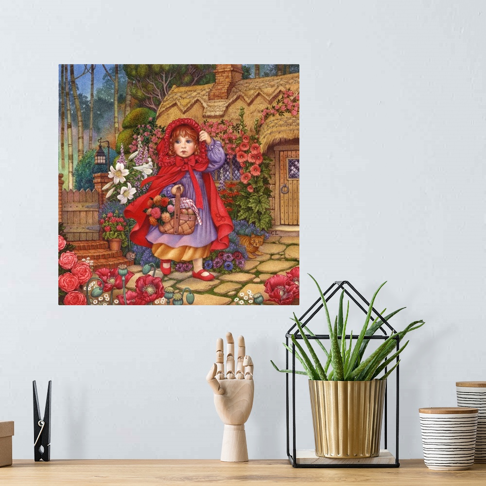 A bohemian room featuring Red Riding Hood