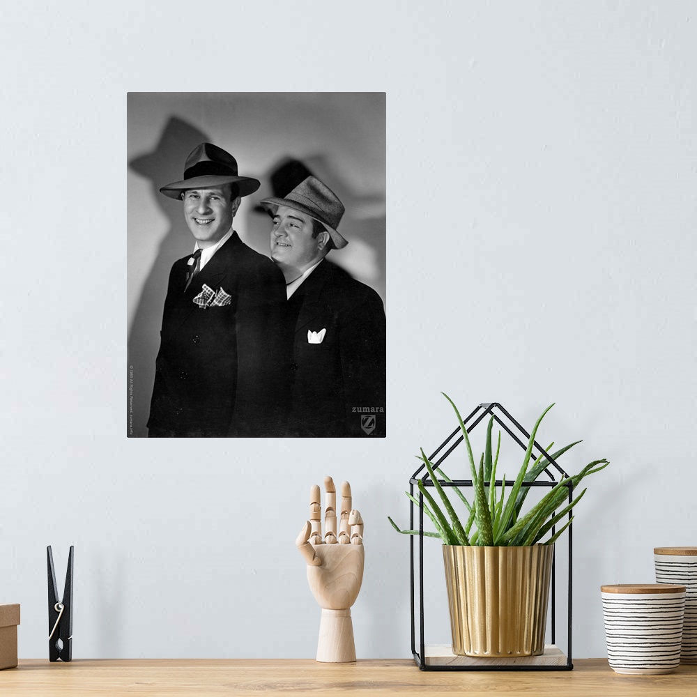 A bohemian room featuring Abbott and Costello  - B&W 3