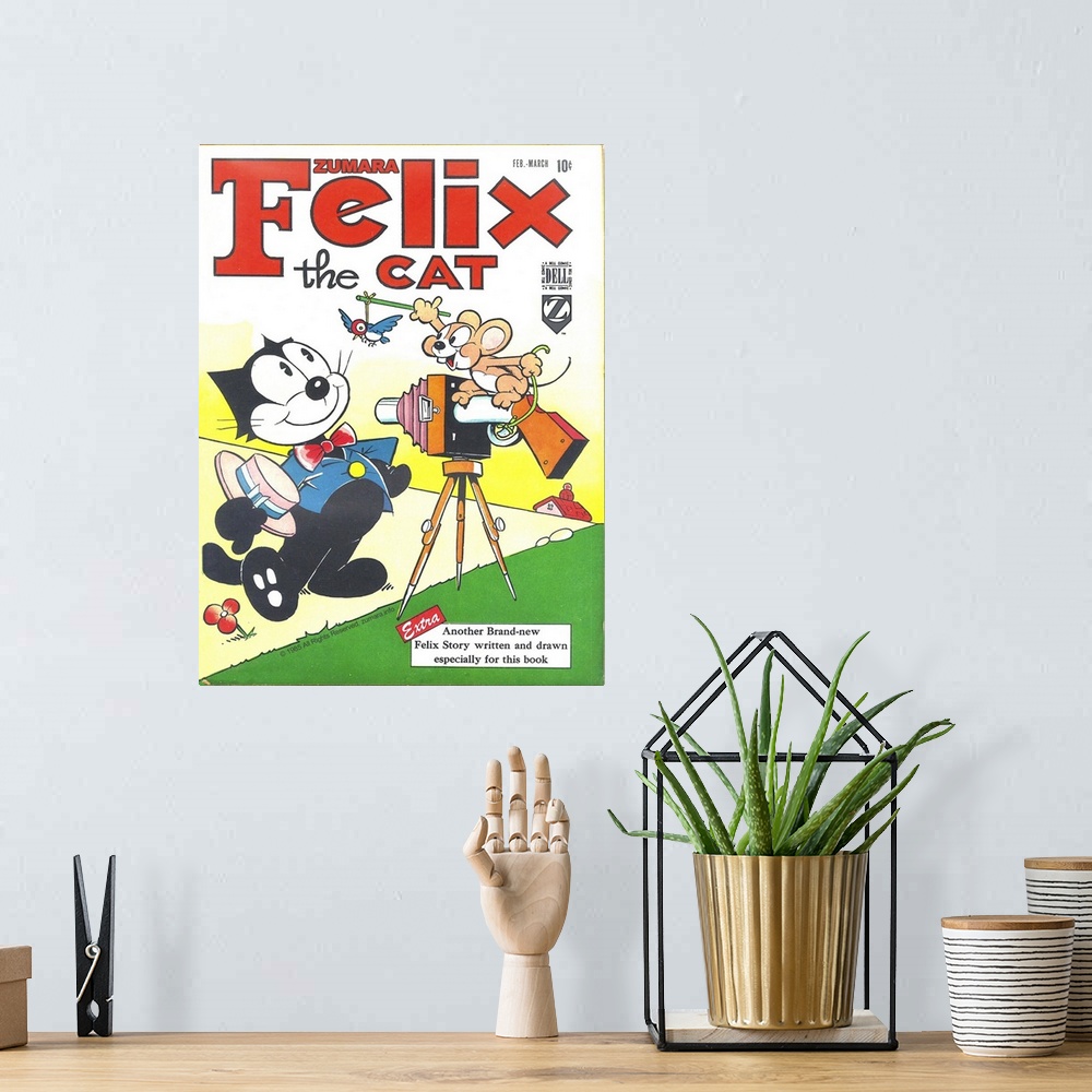 A bohemian room featuring Felix the Cat