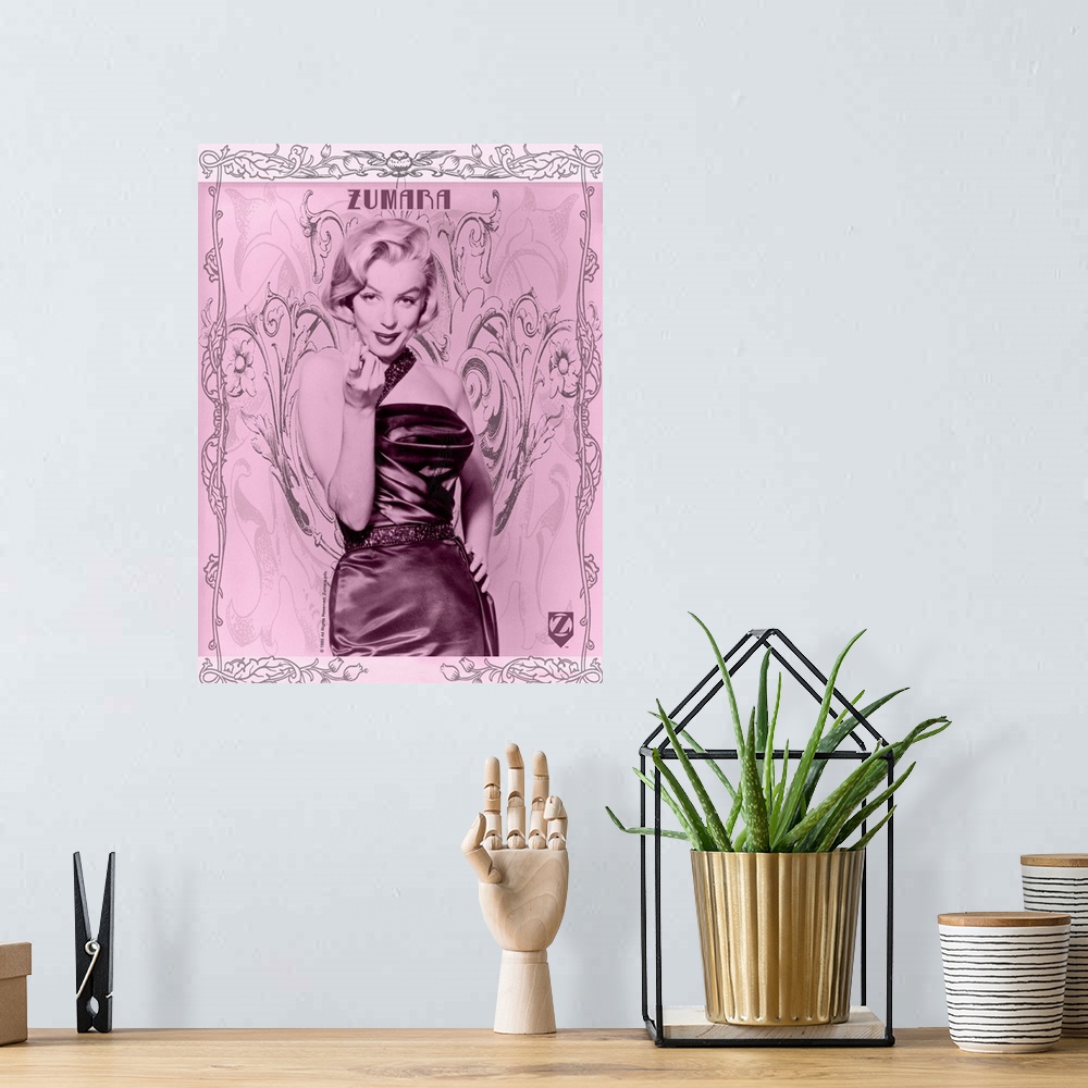 A bohemian room featuring Marilyn Monroe Come Here Pink